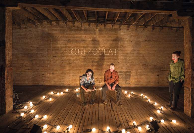 Forced Entertainment perform their improvised game show, Quizoola!
