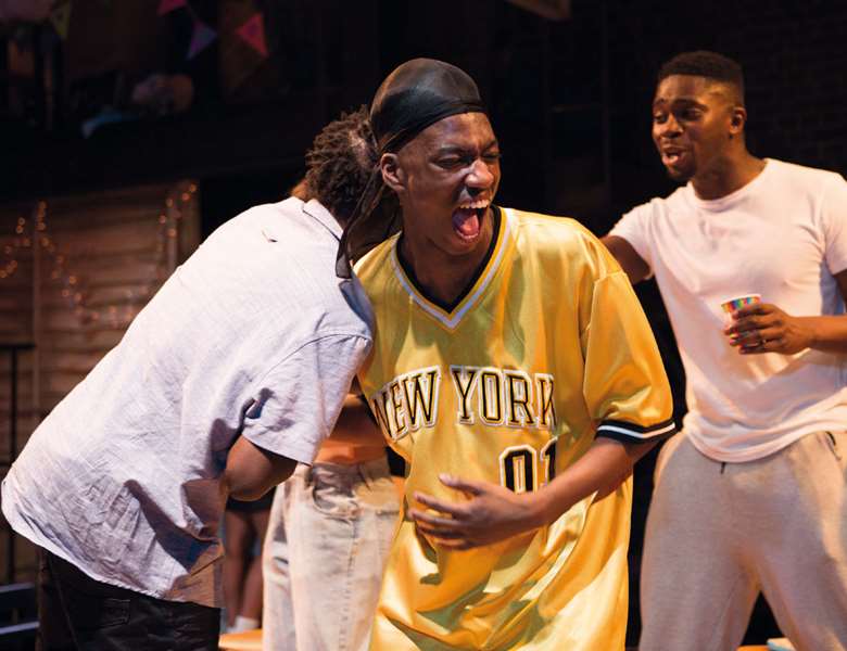  
Joshua Visare, Jordan Bangura and Emmanuel Vuso in NYT's production of Three