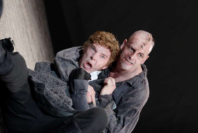 Benedict Cumberbatch and Jonny Lee Miller in NT's 'Frankenstein'