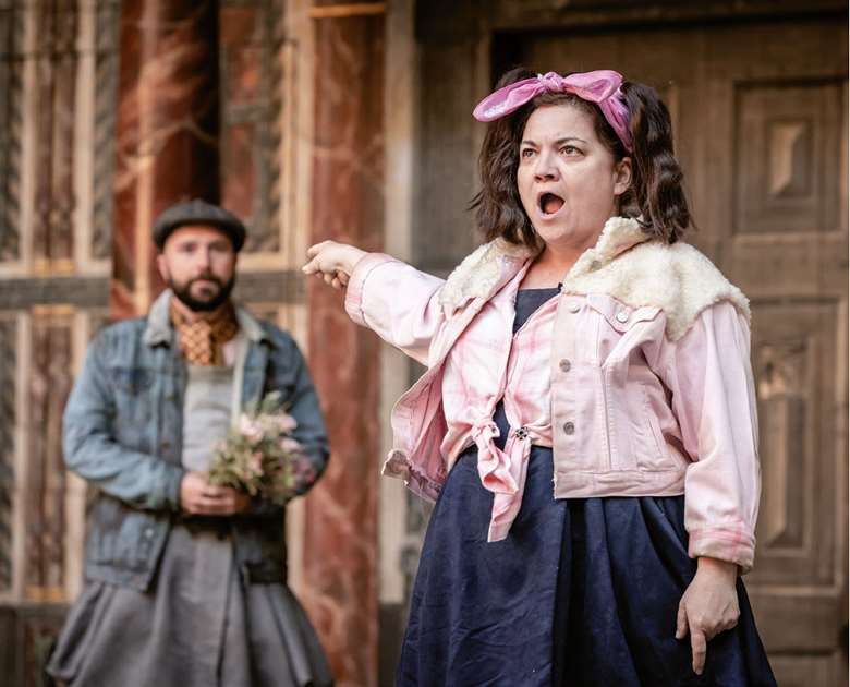  Mark Desebrock and Katy Secombe in As You Like It at Shakespeare's Globe (2021)