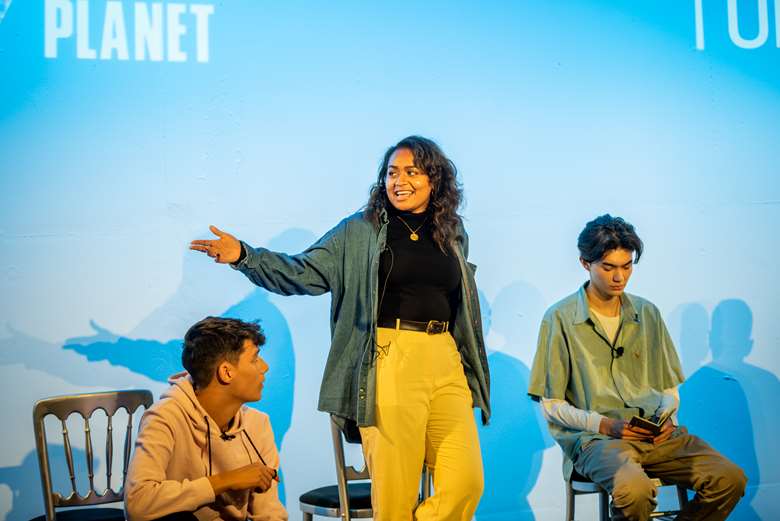 National Youth Theatre members performing at COP26 