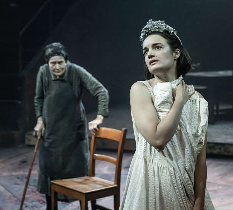  Annie Firbank and Aoife Duffin in Blood Wedding at the Young Vic, 2019