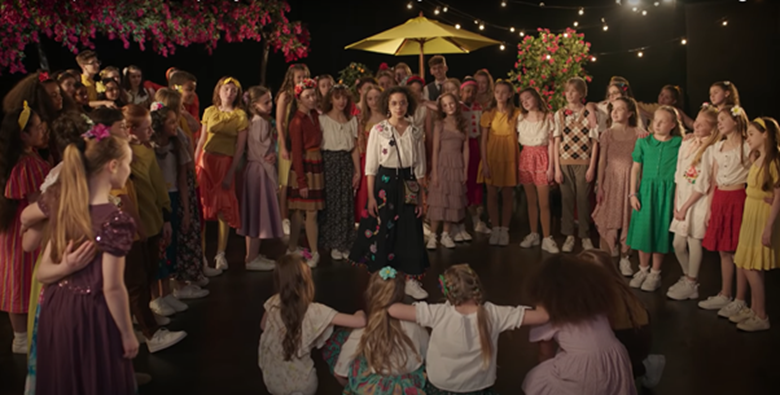 A screenshot from the Stagebox music video 