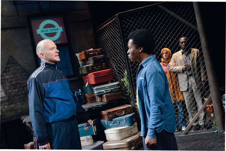  Dominic Gately and Fisayo Akinade in Refugee Boy at Leeds Playhouse (2014)