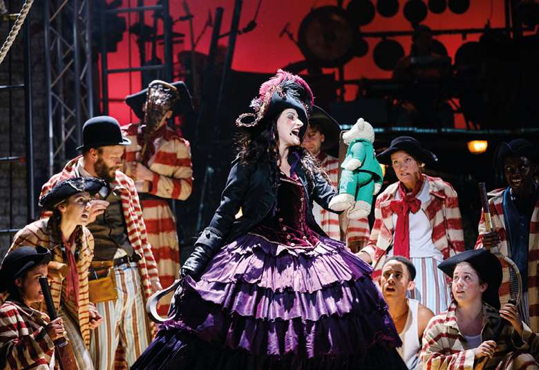 Anna Francolini as Captain Hook and the Peter Pan company