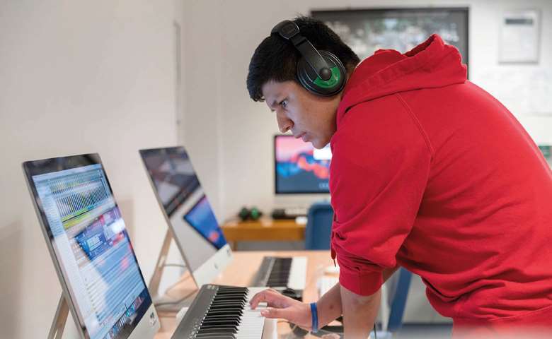  An ACS Hillingdon student experiments with sound design using new technology
